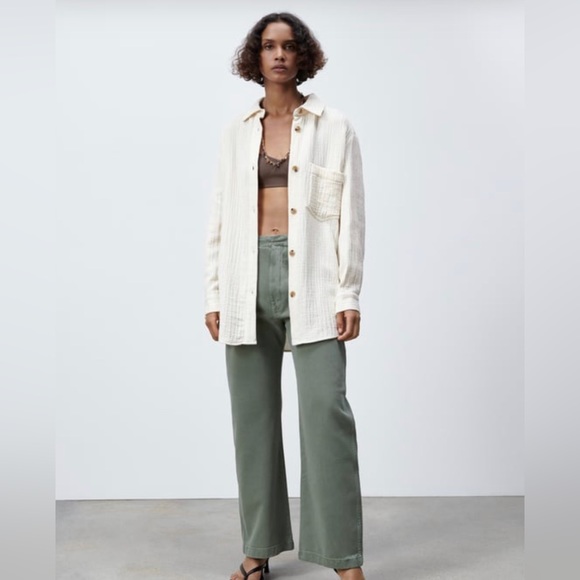 Zara oversized textured overshirt - Picture 2 of 10